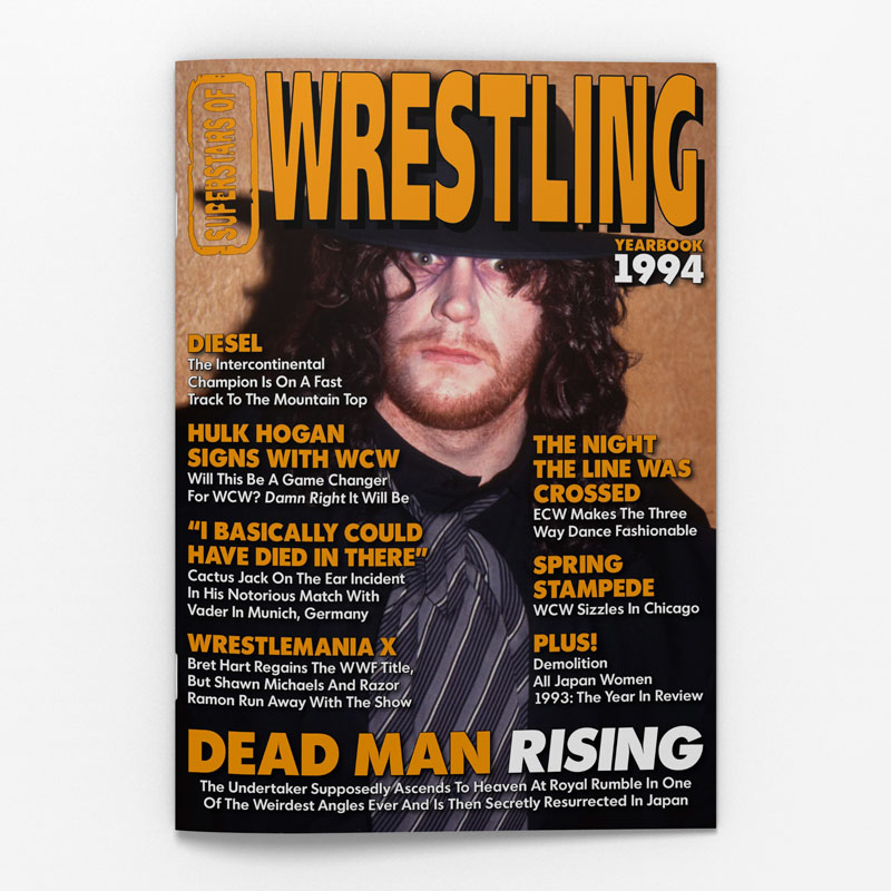 Superstars Of Wrestling Yearbook 1994 cover featuring The Undertaker